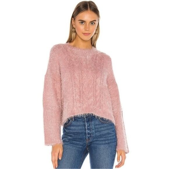 NWT BB Dakota‎ Feelin' Lashy Sweater in rose quartz Medium - Picture 1 of 10